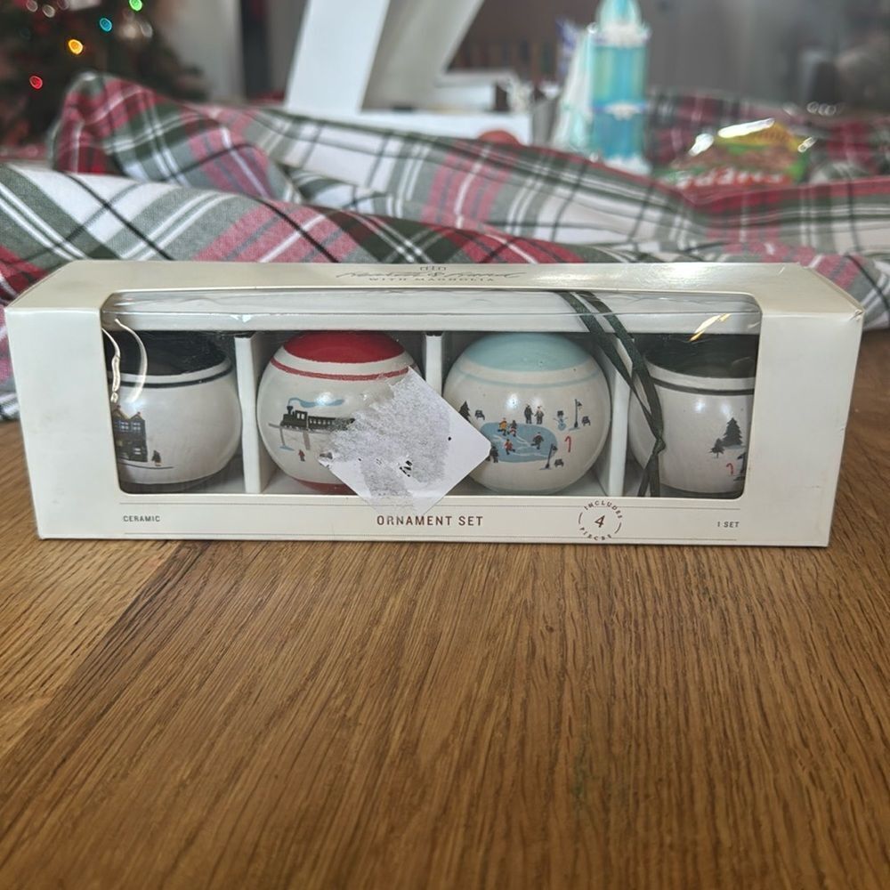 Hearth & Hand with Magnolia Ceramic Ornament Set